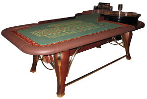 Mesa ruleta en un casino de color rojo
